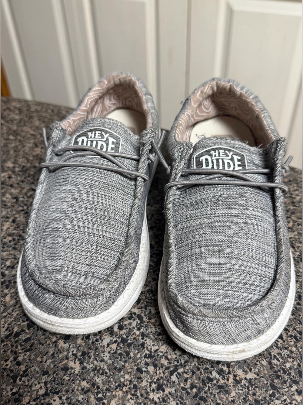 Hey Dude Gray Knit Slip-On Loafers for Kids